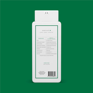 Back of Eucalyptus & Mint Body Wash bottle showing ingredient list and directions