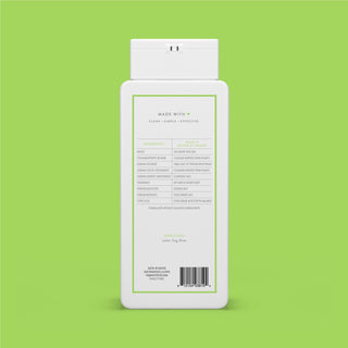 Back of Key Lime & Sugar Body Wash bottle showing ingredient list and directions