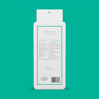 Back of Palm Leaf & Agave Body Wash bottle showing ingredient list and directions