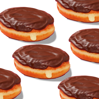 Chocolate donuts arranged