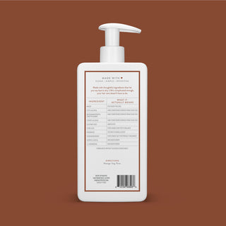 Back of Coconut & Vanilla Moisturizing Conditioner bottle showing ingredient list and directions