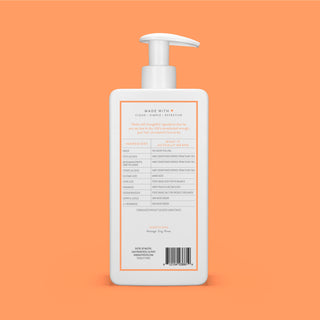 Back of Sweet Peach & Nectar Moisturizing Conditioner bottle showing ingredient list and directions