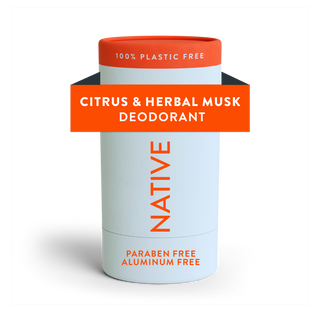 Native Citrus & Herbal Musk deodorant, aluminum-free and paraben-free, 2.65 oz plastic-free stick