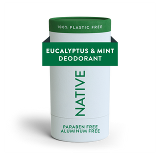 Native Eucalyptus & Mint deodorant, aluminum-free and paraben-free, 2.65 oz plastic-free stick