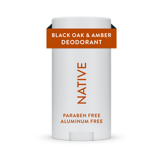 Native Black Oak & Amber deodorant, aluminum-free and paraben-free, 2.65 oz stick