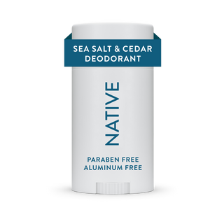 Native Sea Salt & Cedar deodorant, aluminum-free and paraben-free, 2.65 oz stick