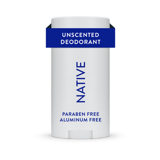 Native Unscented deodorant, aluminum-free and paraben-free, 2.65 oz stick