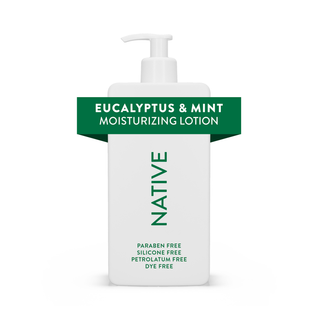 Front of Native Eucalyptus & Mint Moisturizing Lotion bottle