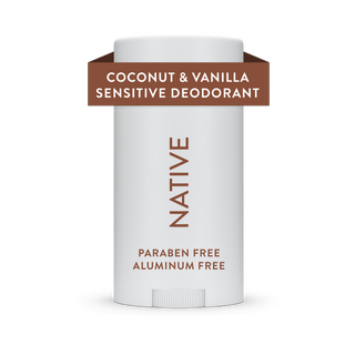 Native Coconut & Vanilla sensitive deodorant, aluminum-free and paraben-free, 2.65 oz stick