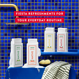 Jarritos Body Wash Lineup promoting "Fiesta refreshments for your everyday routine"