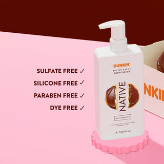 Native Moisturizing Conditioner with text “Sulfate free, silicone free, paraben free, dye free”