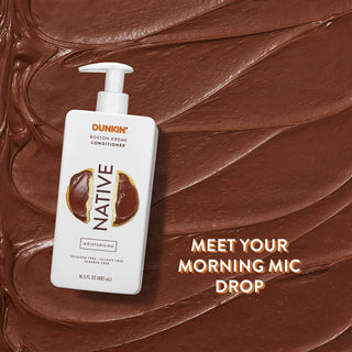 Native Moisturizing Conditioner with text “Meet your morning mic drop”