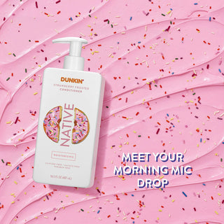 Native Moisturizing Conditioner with text “Meet your morning mic drop”